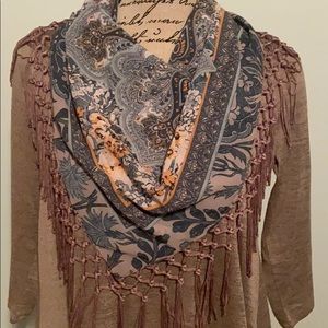 Style & Company 2 piece Top with Scarf